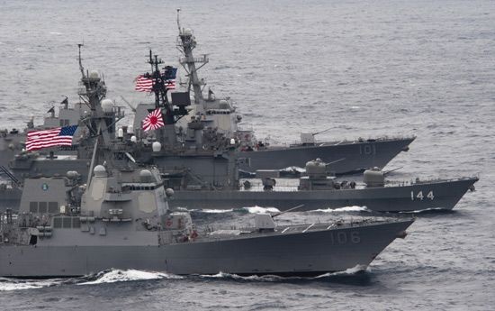 Mỹ-Nhật tổ chức diễn tập quân sự liên hợp trên biển